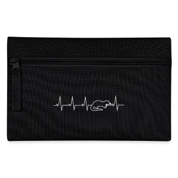 I love otters - heartbeat - Pencil Case - black - Front