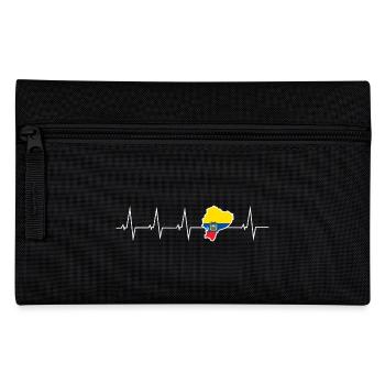 Ich liebe Ecuador - Herzschlag - Federtasche - Schwarz - Vorne