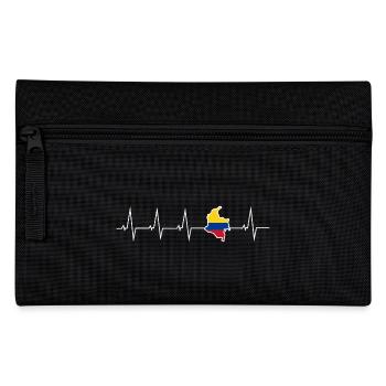 I love Colombia - heartbeat - Pencil Case - black - Front