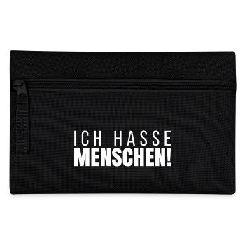 Ich Hasse Menschen - Federtasche - Schwarz - Vorne