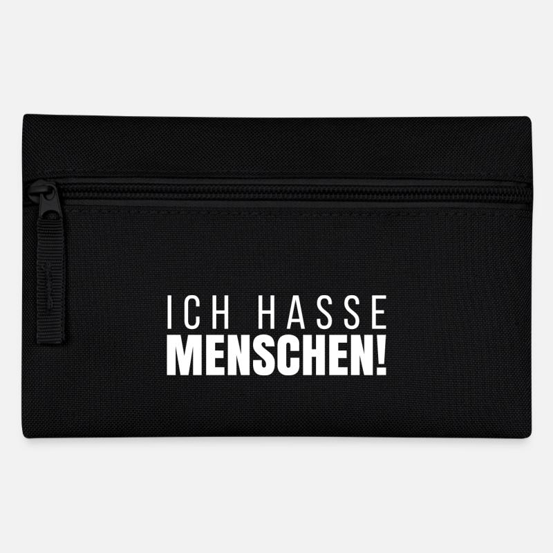 Ich Hasse Menschen - Federtasche - Schwarz