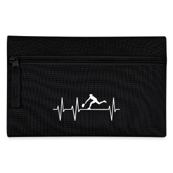 Tennis Heartbeat Heart Pulse Heartbeat Player - Pencil Case - black - Front
