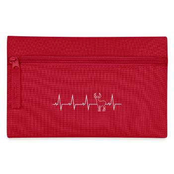 Ich liebe I love Rentier Ren Karibu Geschenk - Federtasche - Rot - Vorne