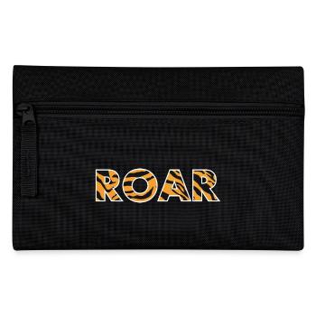 ROAR rugissement lettrage tigre rayures - Trousse - noir - Devant