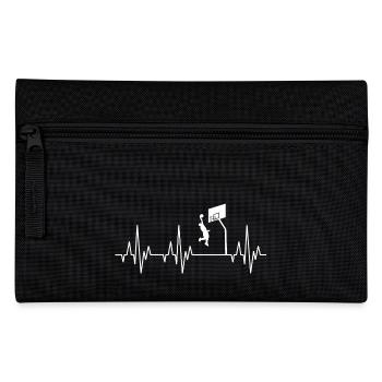Heartbeat ECG Basketball Netball Player Sport - Pencil Case - black - Front