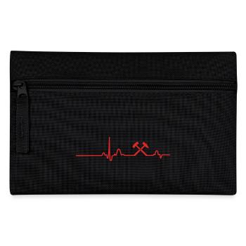 Bergbau: EKG Linie mit Schlägel & Eisen - Federtasche - Schwarz - Vorne