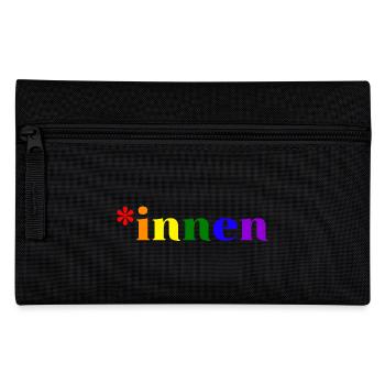 *innen Gendern - Federtasche - Schwarz - Vorne