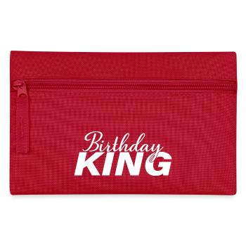 Birthday King - Cooles Geburtstagsparty-Geschenk für Männer - Federtasche - Rot - Vorne