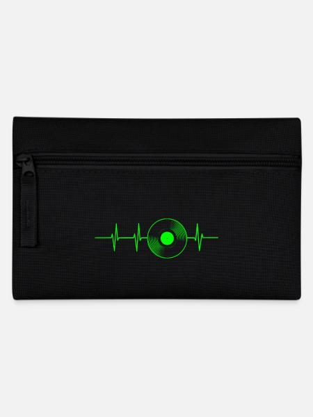 Herzfrequenz Schallplatte - Federtasche - Schwarz