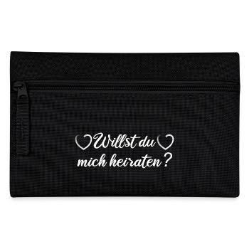 Willst du mich heiraten? - Federtasche - Schwarz - Vorne