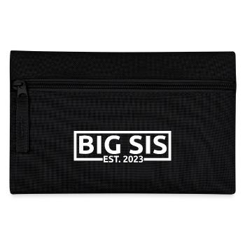 Big Sis Est. 2023 Pregnancy Promoted To Big Sister - Pencil Case - black - Front