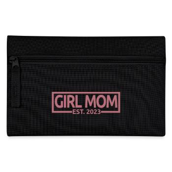 Mädchen Mama Est. 2023 Baby Shower Schwangerschaft Enthüllung - Federtasche - Schwarz - Vorne