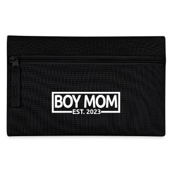 Junge Mama Est. 2023 Baby Shower Schwangerschaft Enthüllung - Federtasche - Schwarz - Vorne