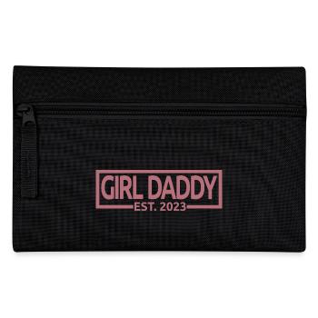 Girl Daddy Est. 2023 Baby Shower Pregnancy Reveal - Pencil Case - black - Front