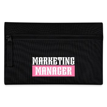 Marketing Manager pink tshirt black - Pencil Case - black - Front