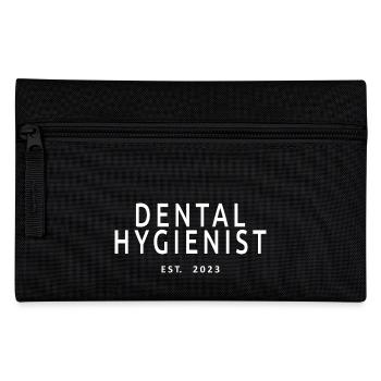 Dentalhygieniker Est. 2023 Graduierten-Zahnarzt-Geschenk - Federtasche - Schwarz - Vorne