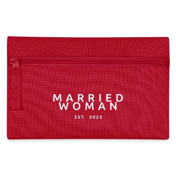 2023 Brautdusche Hochzeitsgeschenk - Federtasche - Rot - Vorne
