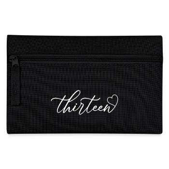 Cute 13th Birthday Gift 13 Years Old - Thirteen - Pencil Case - black - Front