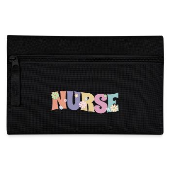 Coole Blume Krankenschwester Geschenk für Krankenschwester zukünftige Krankenschwester - Federtasche - Schwarz - Vorne