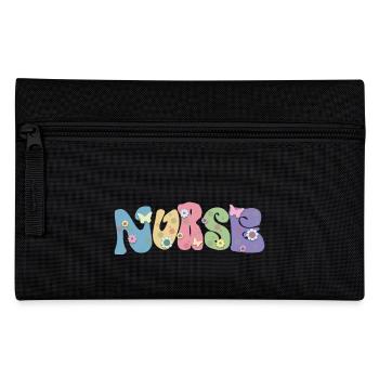 Coole Blume Krankenschwester Geschenk für Krankenschwester zukünftige Krankenschwester - Federtasche - Schwarz - Vorne