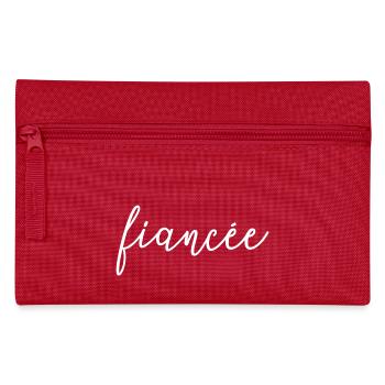Fiancée Matching Engagement Wedding Honeymoon - Pencil Case - red - Front