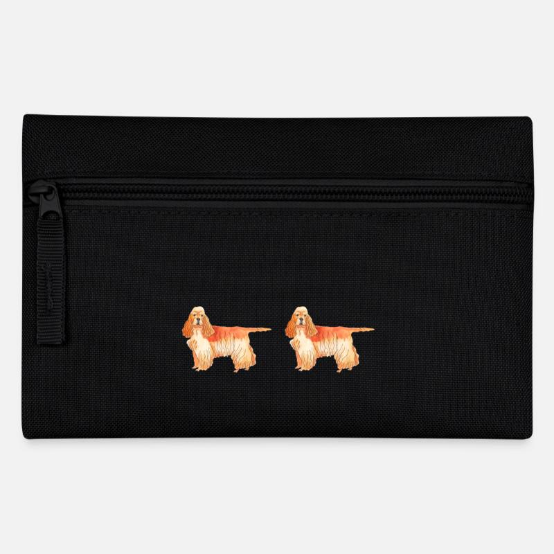 Amerikanischer Cocker Spaniel - Federtasche - Schwarz