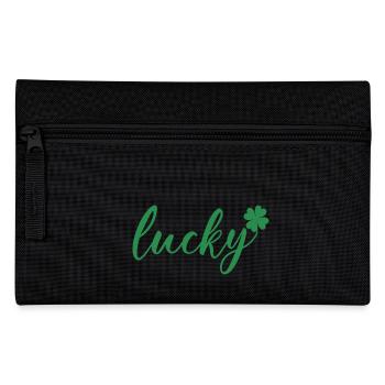 St. Patrick's Day Geschenk Kleeblatt Männer, Frauen, Kinder - Federtasche - Schwarz - Vorne