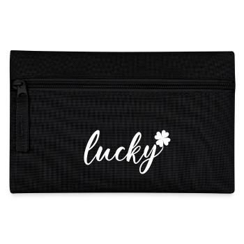 St. Patrick's Day Geschenk Kleeblatt Männer, Frauen, Kinder - Federtasche - Schwarz - Vorne