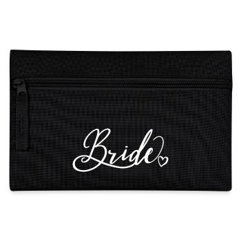 Bride Matching Couple Engagement Wedding Honeymoon - Pencil Case - black - Front