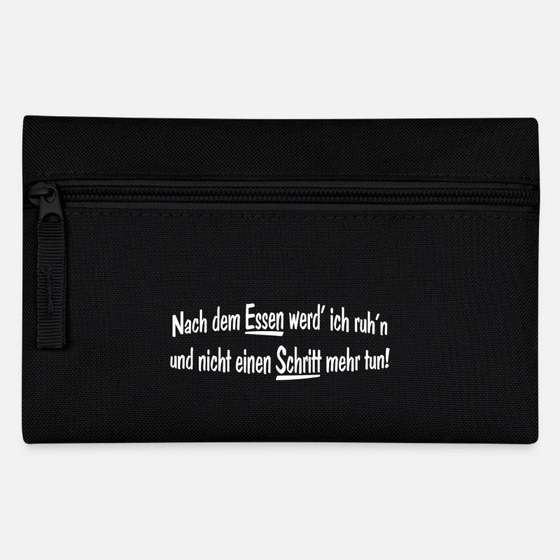 Nach dem Essen werde ich ruhen - Federtasche - Schwarz