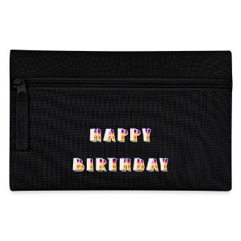 JOYEUX ANNIVERSAIRE. HAPPY BIRTHDAY. ANNIVERSAIRE. - Trousse - noir - Devant