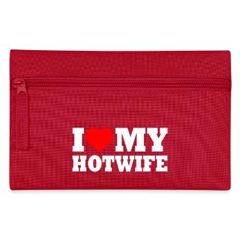 I love my hotwife - Federtasche - Rot - Vorne