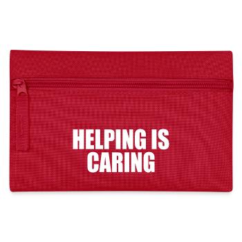 Helping is caring - Federtasche - Rot - Vorne