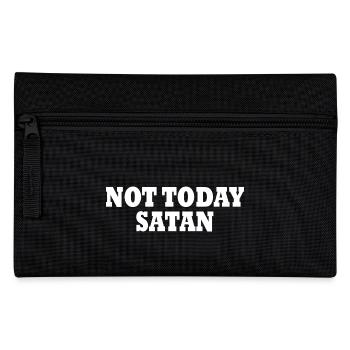 Not today satan - Federtasche - Schwarz - Vorne