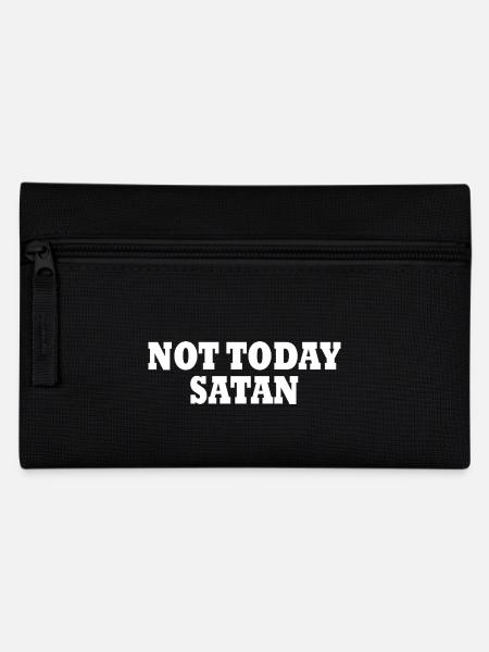 Not today satan - Federtasche - Schwarz