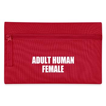 Adult human female - Pencil Case - red - Front