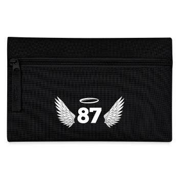 Numéro 87 ange - 87e anniversaire ailes - Trousse - noir - Devant