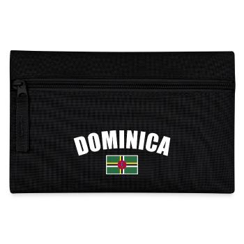 Dominica Dominican Flag - Pencil Case - black - Front