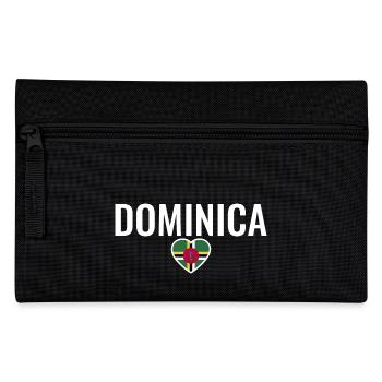 Dominica Dominican Flag - Pencil Case - black - Front