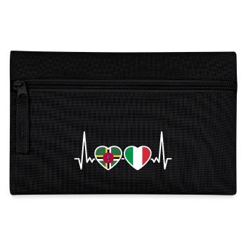 Dominica Italy Heartbeat Flag Dominicans - Pencil Case - black - Front