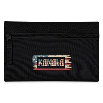 Kamala Harris president amerikanische Flagge retro - Federtasche - Schwarz - Vorne