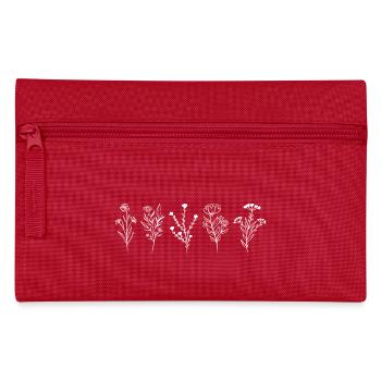 Wildblumen - Geschenkidee - Federtasche - Rot - Vorne