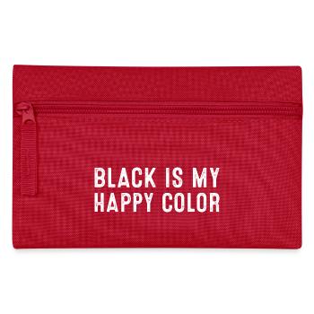 Le noir est ma couleur heureuse - Trousse - rouge - Devant