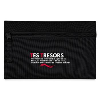 YOUR TREASURES. Quotation - Pencil Case - black - Front
