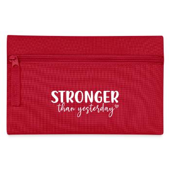 Stronger Than Yesterday - Pencil Case - red - Front