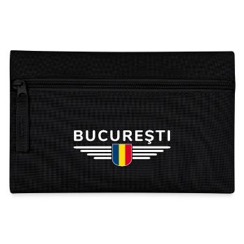 Bukarest T Shirt für Rumänien Fans Outfit - Federtasche - Schwarz - Vorne