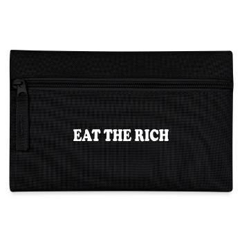 Eat the rich - Federtasche - Schwarz - Vorne