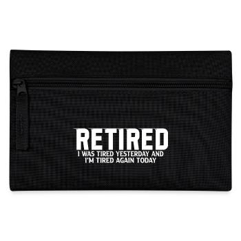 Retired Tired Yesterday Tired Again Today 4 - Federtasche - Schwarz - Vorne