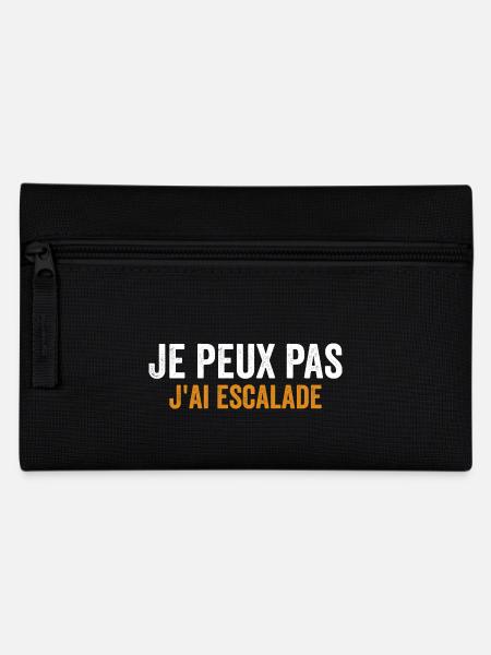 auf einen Felsen klettern Ich kann nicht Ich bin geklettert - Federtasche - Schwarz