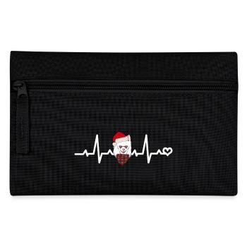 Chapeau de Noël Chihuahua Blanc Fréquence Cardiaque ECG - Trousse - noir - Devant